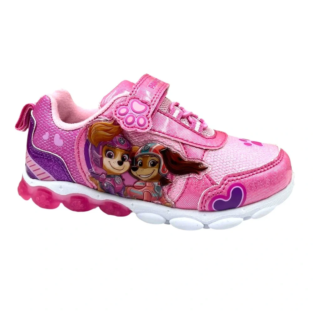 Nickelodeon Paw Patrol Little Girls Light-up Slip-on Shoes Size 12 Pink Purple‎